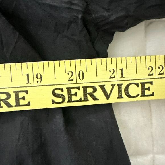 HARUBELLA Womens Jacket Medium Black Tie Dye Crinkle Open Boho Lagenlook Artsy - Picture 8 of 9